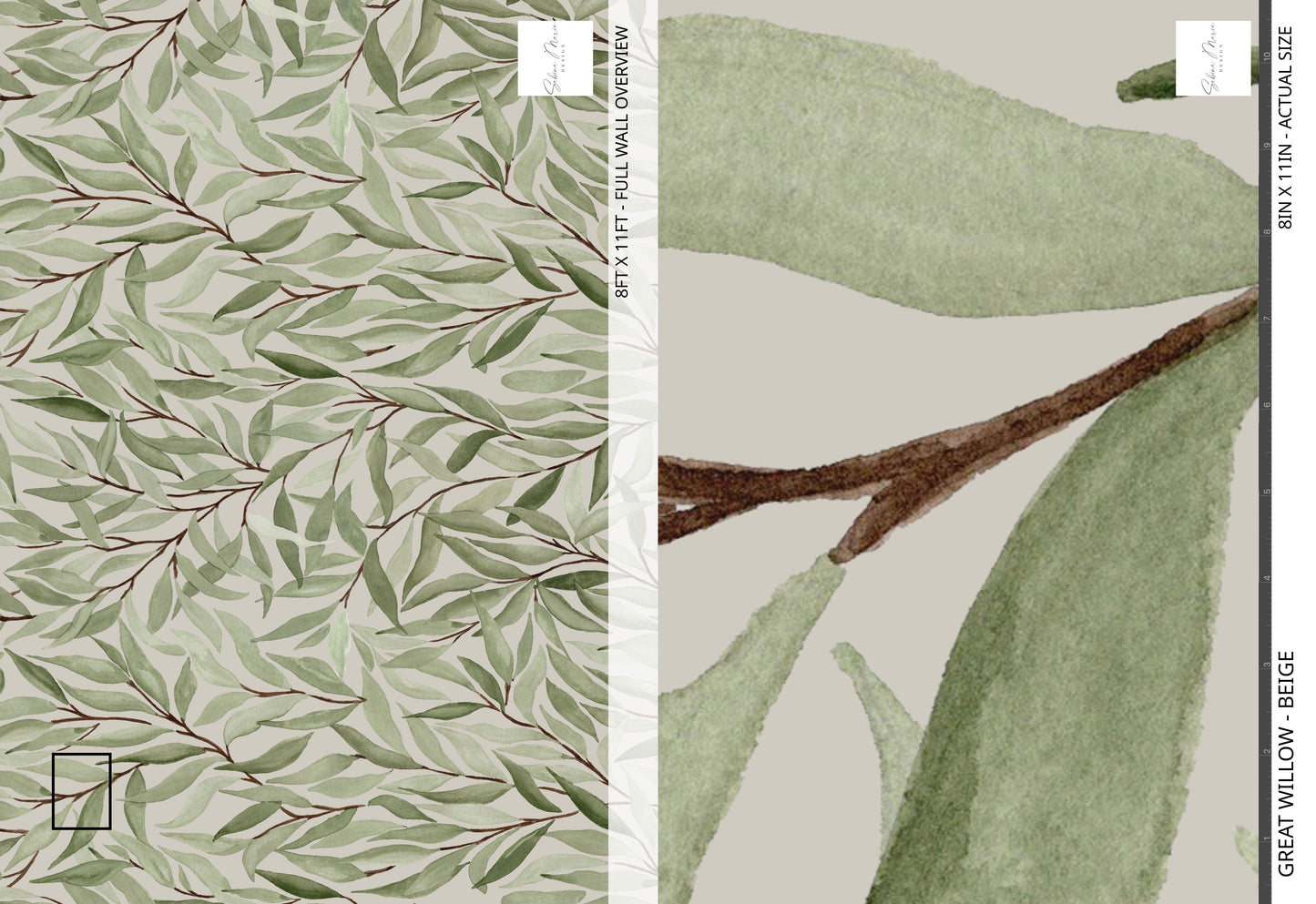 Great Willow - Beige - Large Scale