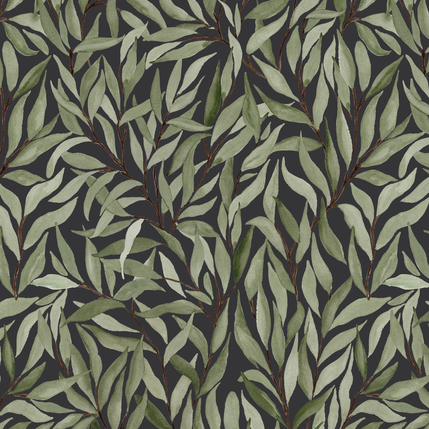Great Willow - Charcoal Black - Large Scale