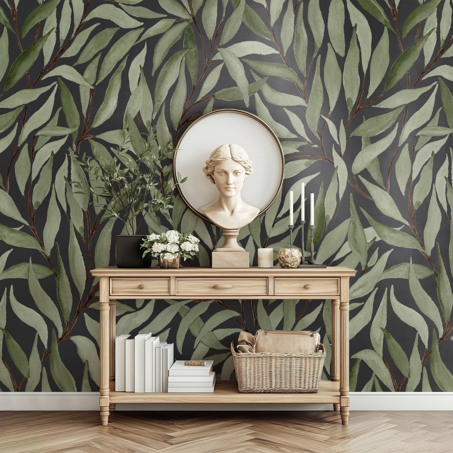 Great Willow - Charcoal Black - Large Scale