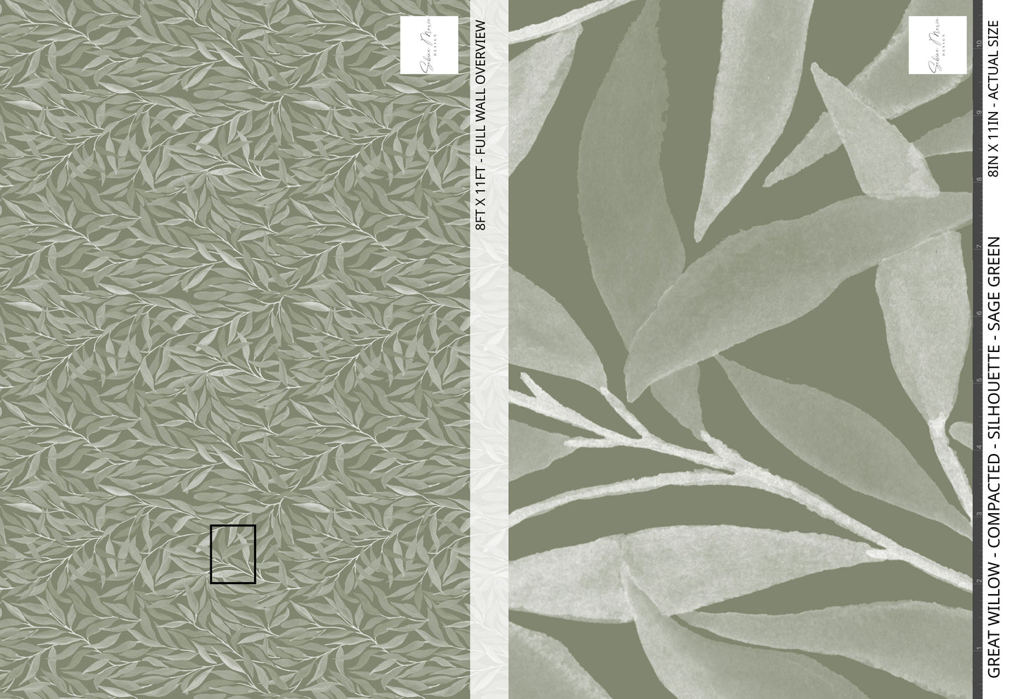 Great Willow - Compacted - Silhouette - Sage Green