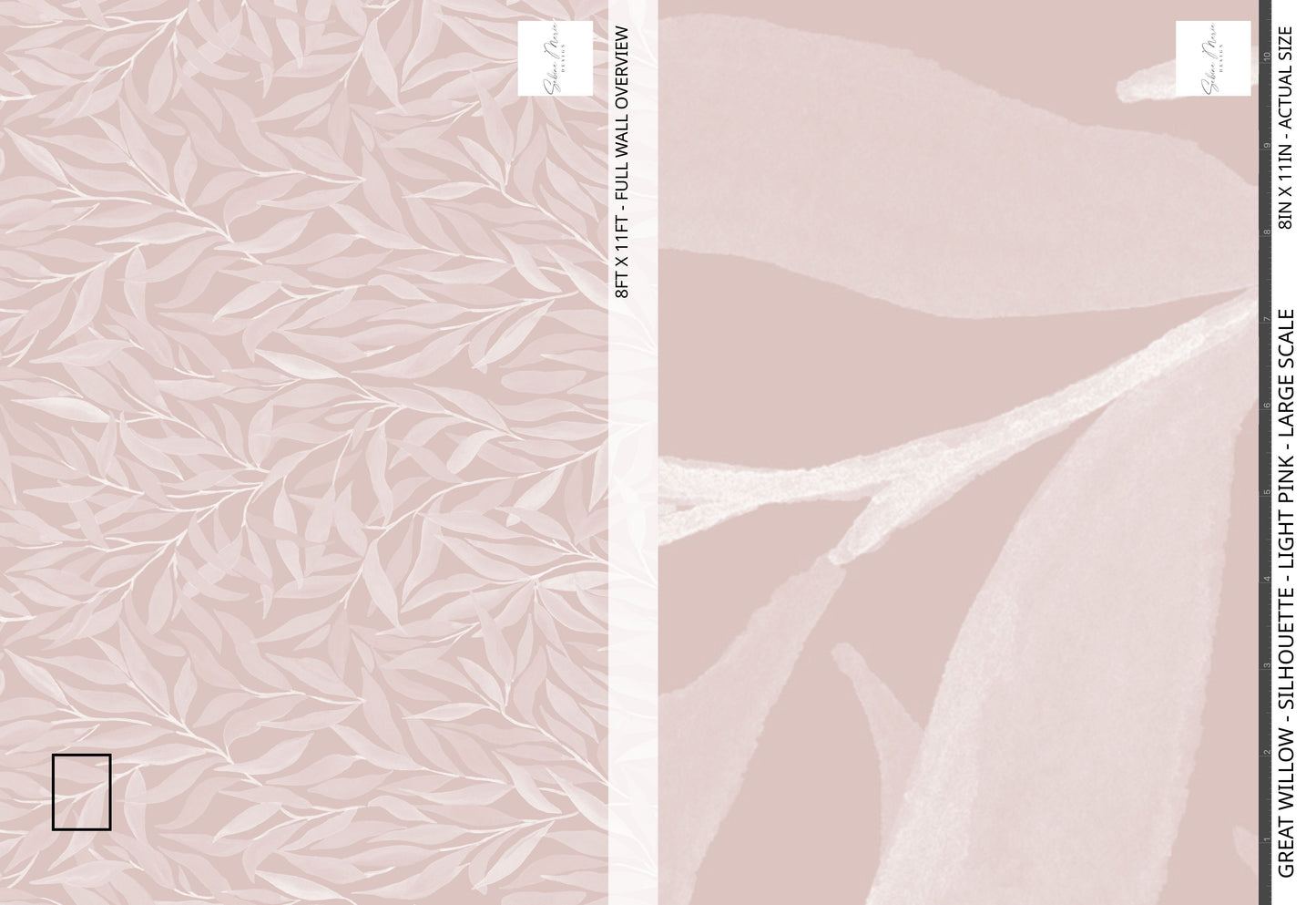 Great Willow - Silhouette - Light Pink - Large Scale