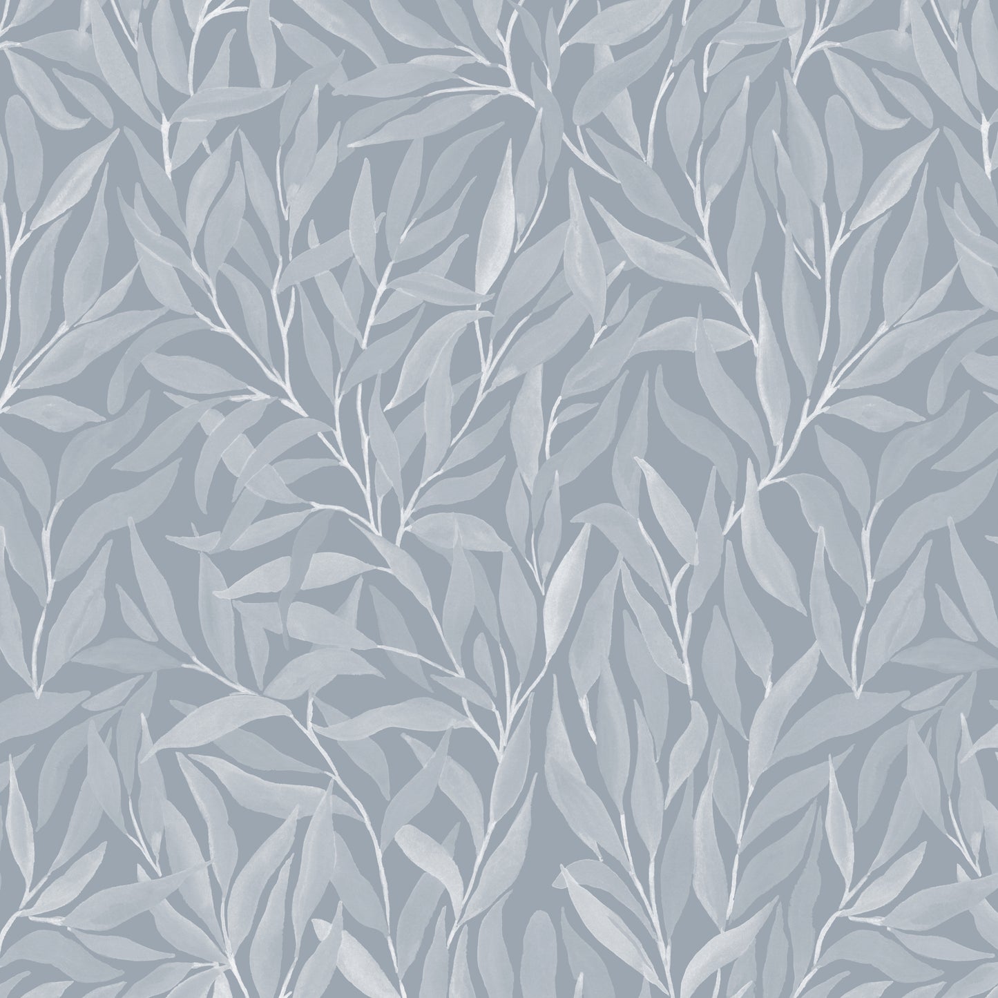 Great Willow - Silhouette - Soft Blue - Large Scale