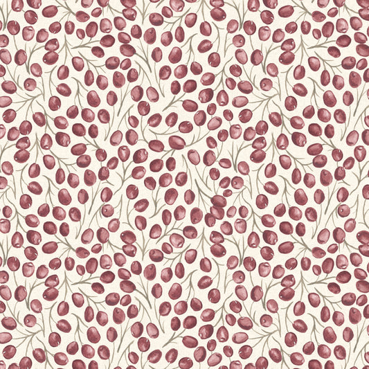 Hawthorn Berries - Watercolour - Ivory