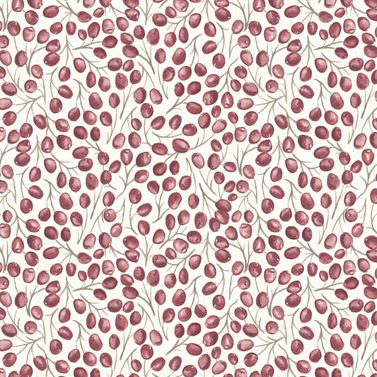 Hawthorn Berries - Watercolour - White