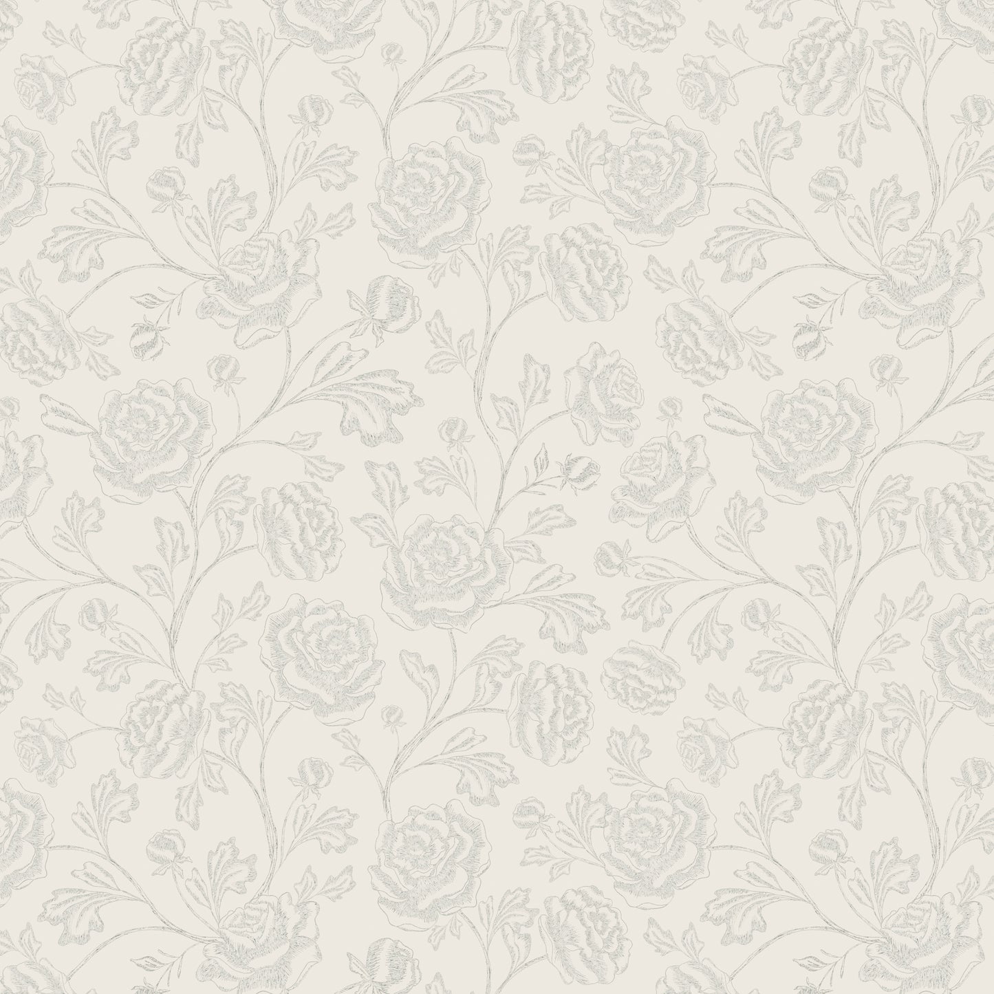 Magdalene Roses - Toile - Light Beige - Large Scale