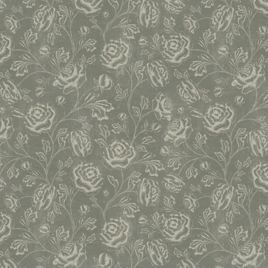 Magdalene Roses - Toile - Vintage Sage Green
