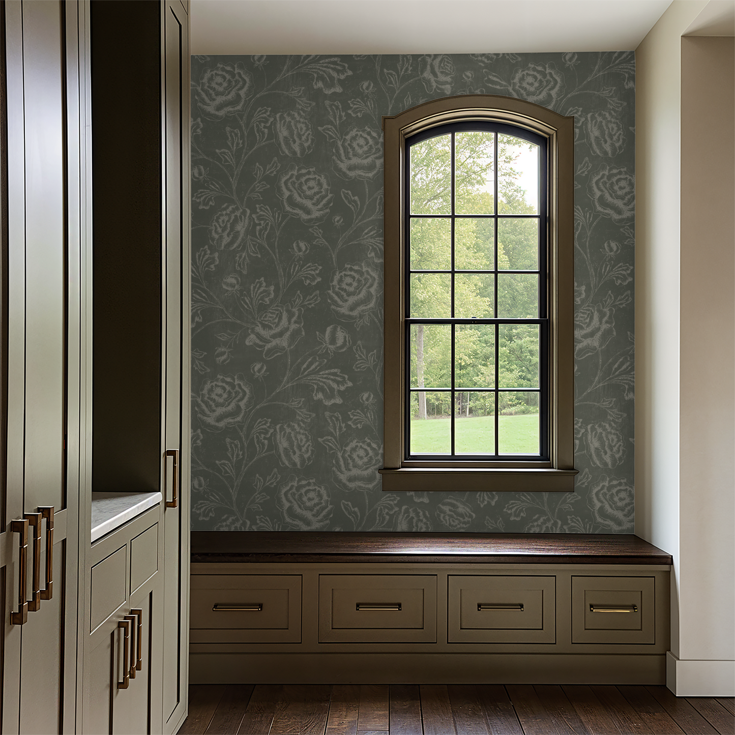 Magdalene Roses - Toile - Vintage Sage Green