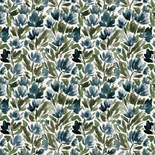 Midnight Tulip Vines - White
