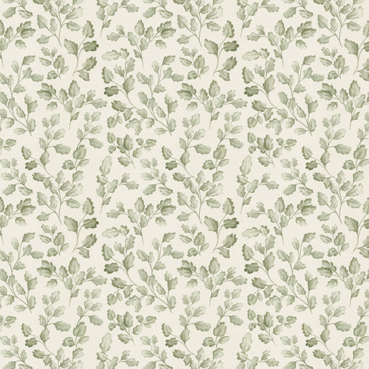Oak Leaves - Faux Texture - Ivory - Large Scale