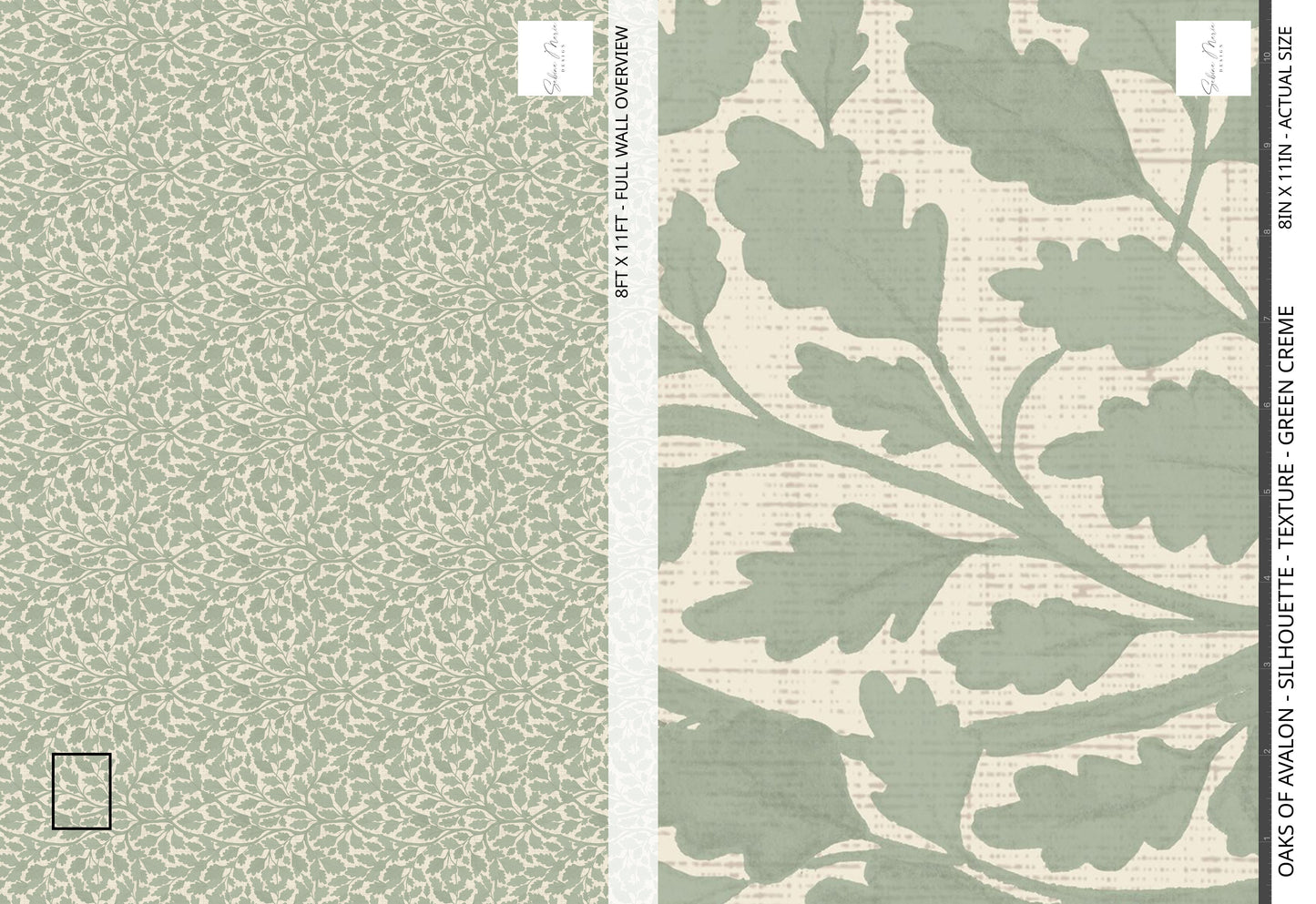 Oaks of Avalon - Silhouette - Texture - Green Creme