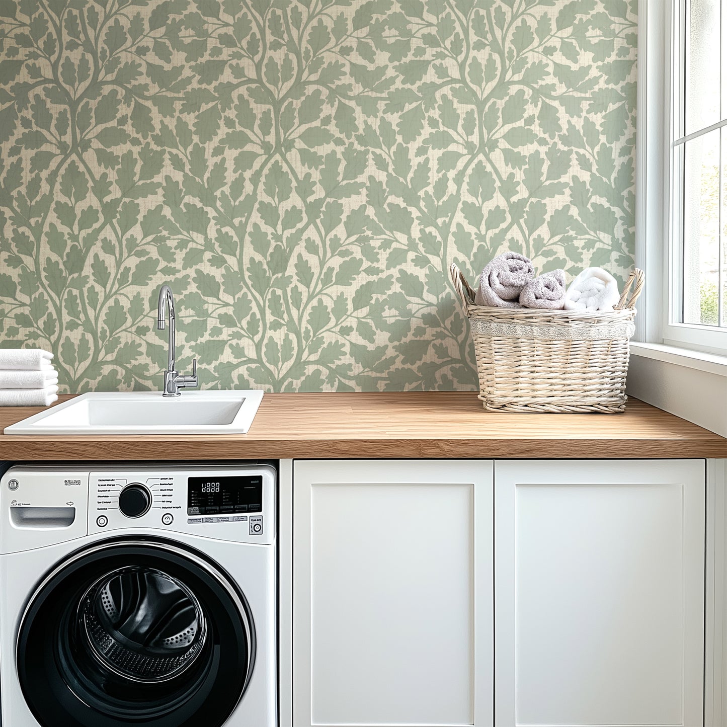 Oaks of Avalon - Silhouette - Texture - Green Creme