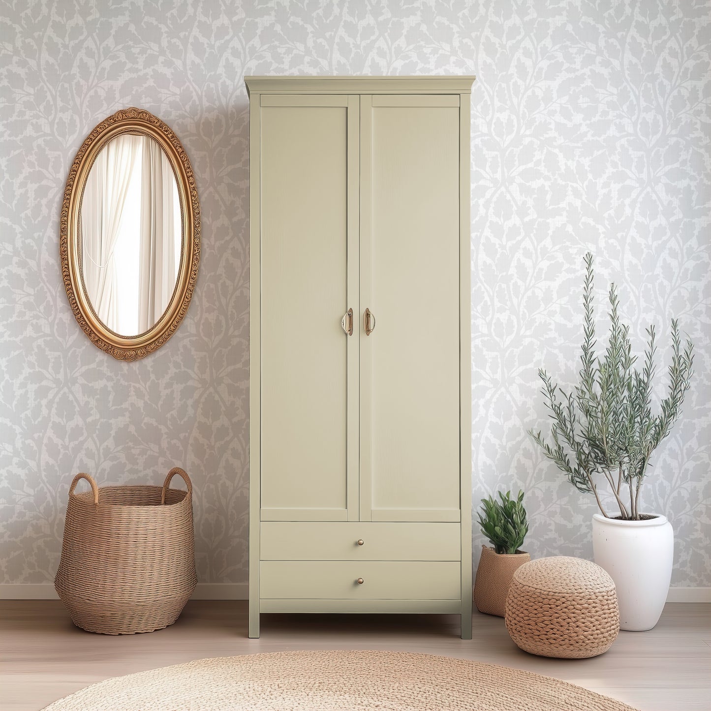 Oaks of Avalon - Silhouette - Texture - Light Grey Off White