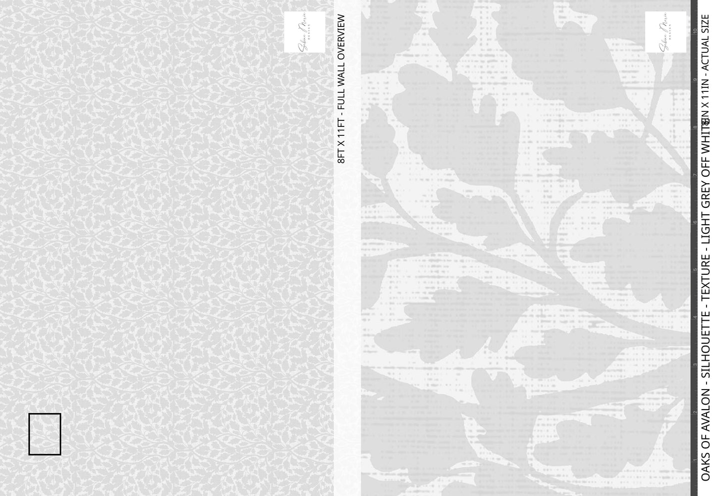 Oaks of Avalon - Silhouette - Texture - Light Grey Off White