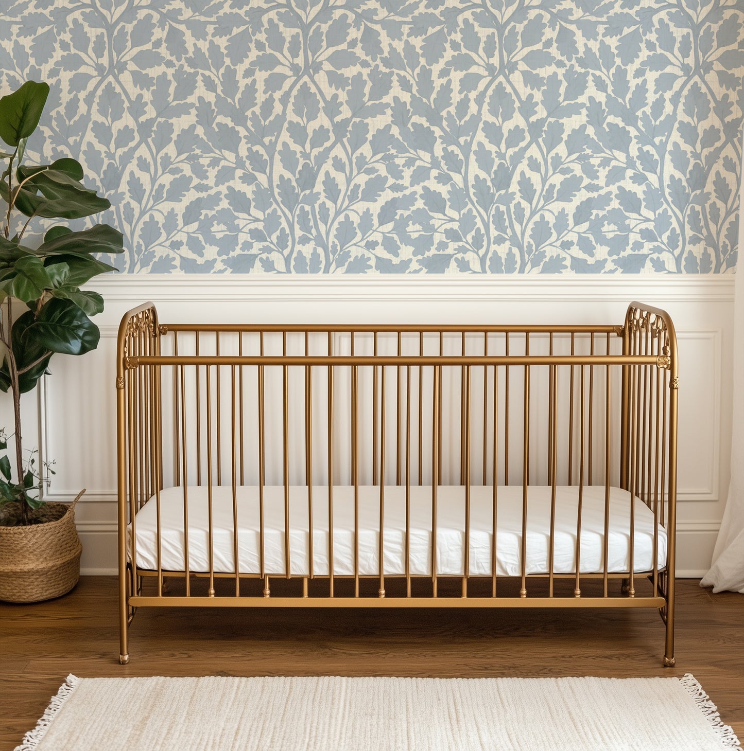 Oaks of Avalon - Silhouette - Texture - Sky Blue Off White