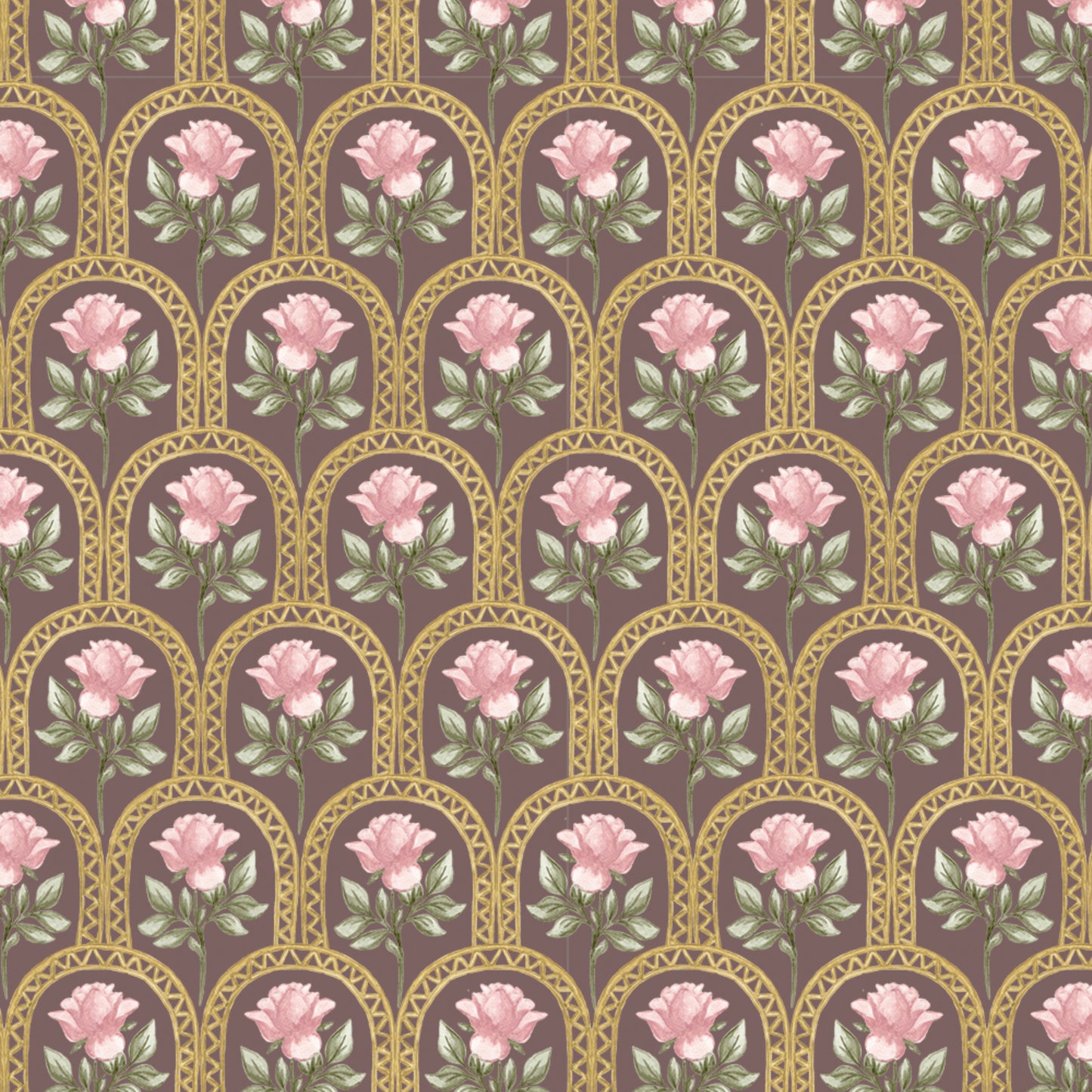 Rose Lineage - Watercolour - Burgundy