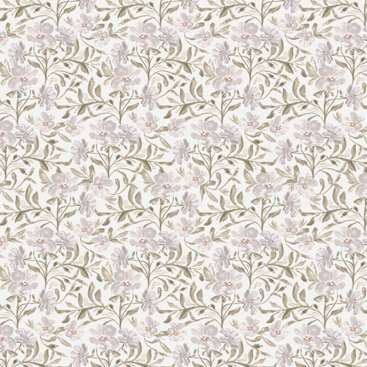 Vintage Floral Vines - Rustic White