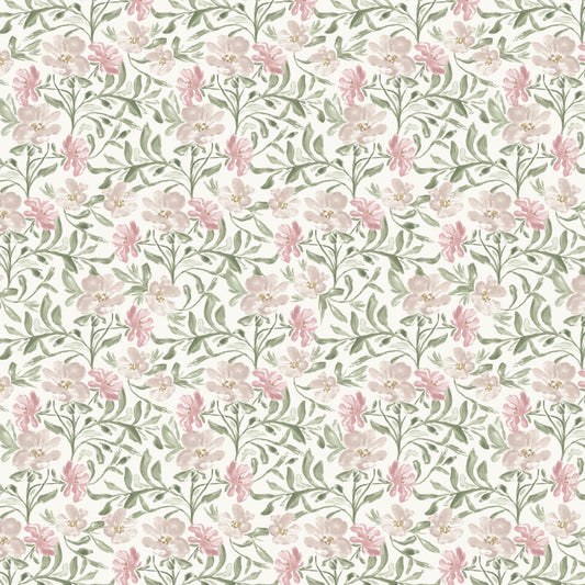 Vintage Floral Vines - Warm Cream