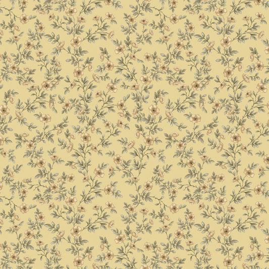 Vintage Rose Vines - Amber - Large Scale