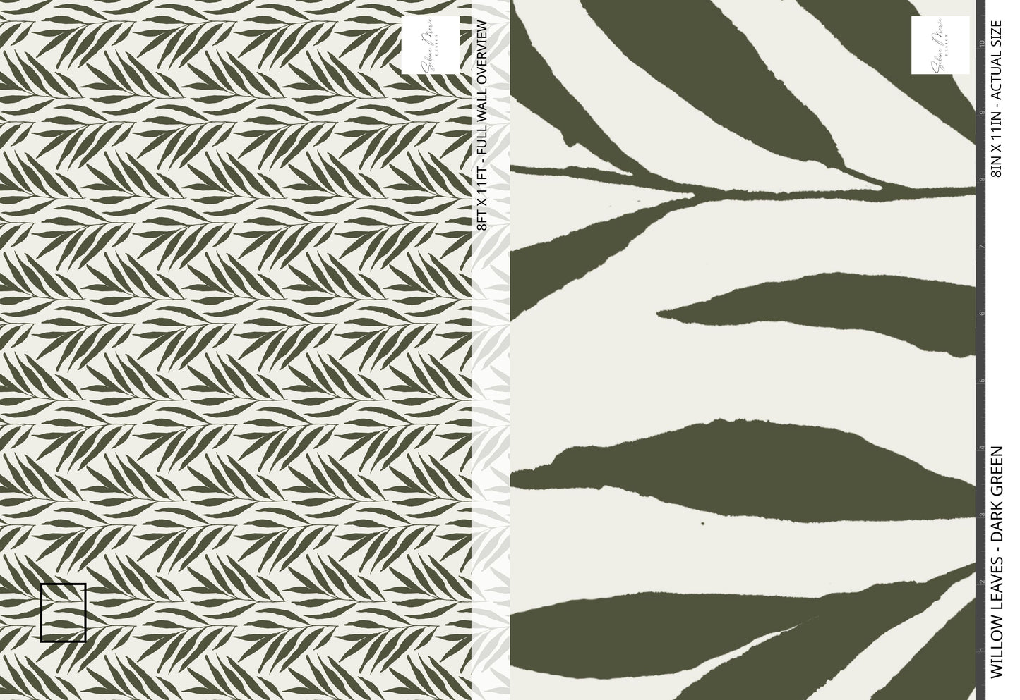 Willow Leaves - Dark Green