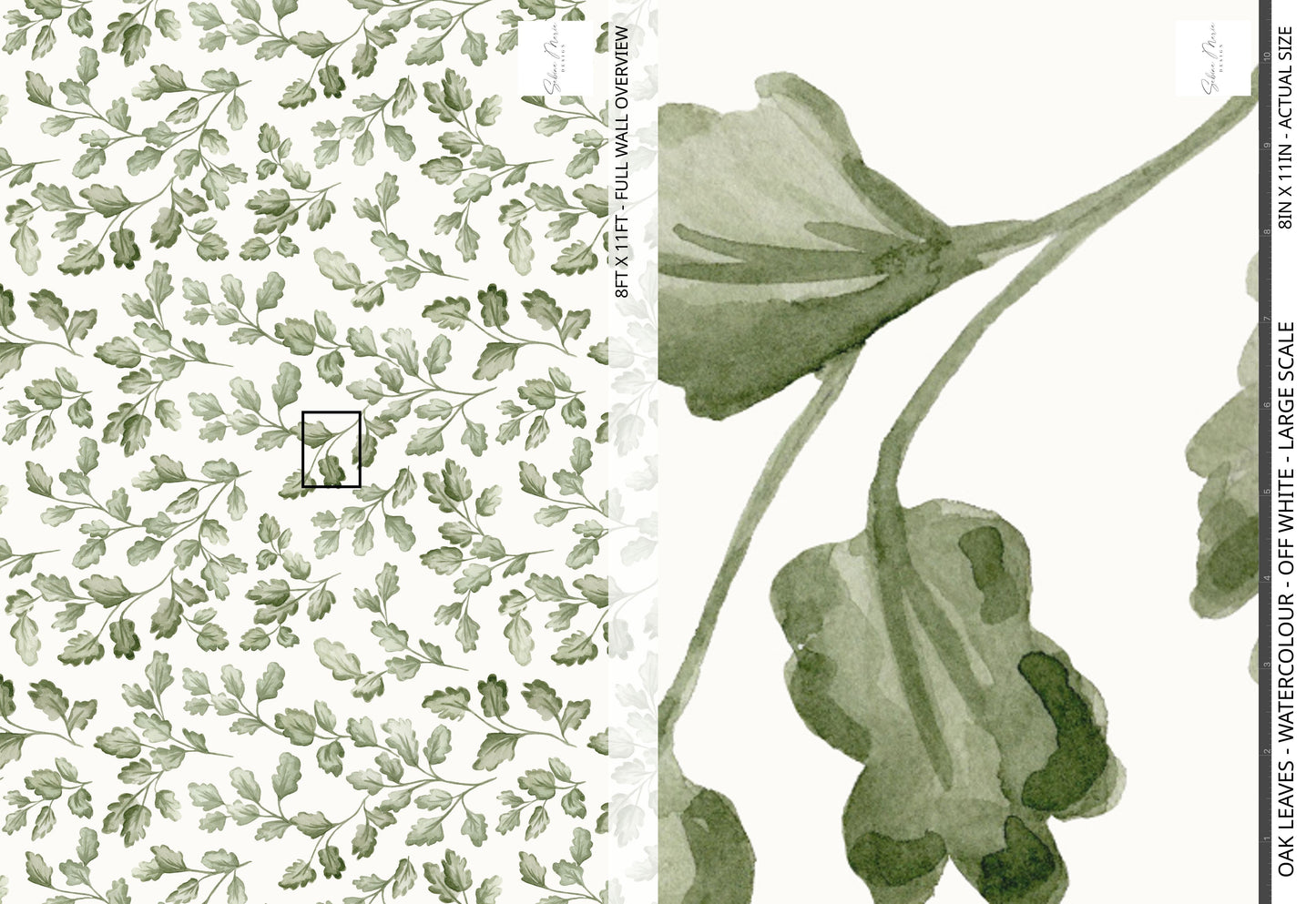 Collage of green leaf patterns on a white background