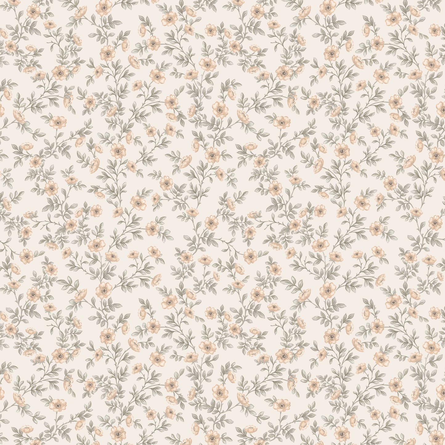 Vintage Rose Vines - Cream