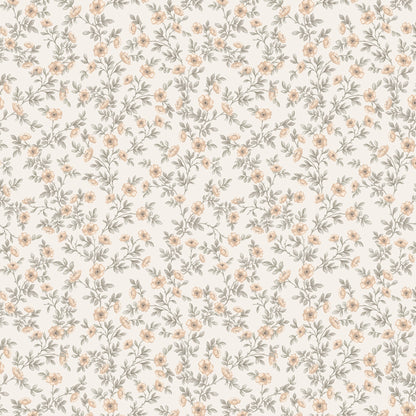Vintage Rose Vines - Cream - Small Scale