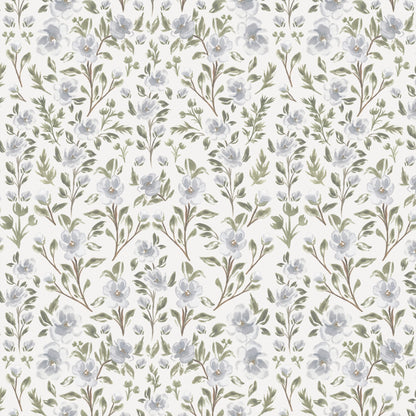 Isabelle Climbing Florals - Off White - Large Scale Wallpaper