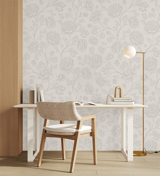 Magdalene Roses - Toile - Light Beige - Large Scale