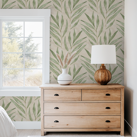 Willow Leaves - Watercolour Neutral