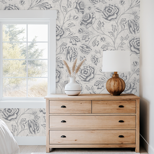 Magdalene Roses - Toile - Vintage Navy