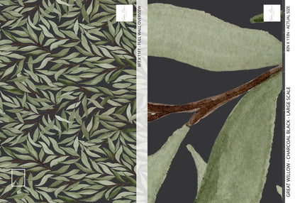 Great Willow - Charcoal Black - Large Scale