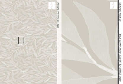 Great Willow - Silhouette - Beige - Large Scale