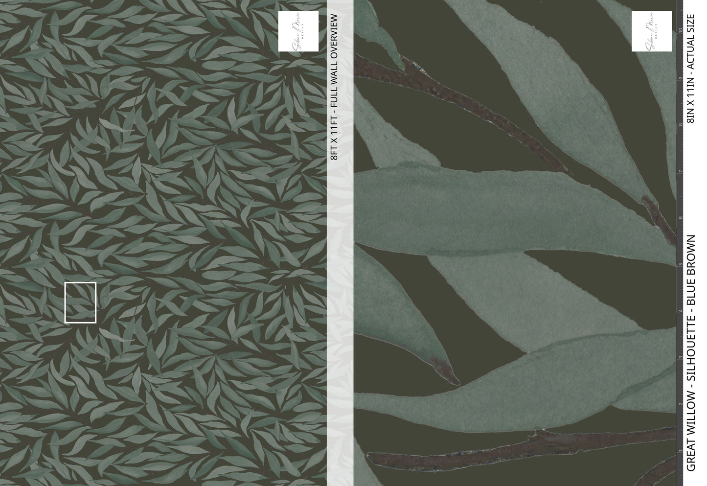 Great Willow - Silhouette - Blue Brown