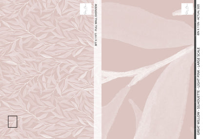 Great Willow - Silhouette - Light Pink - Large Scale
