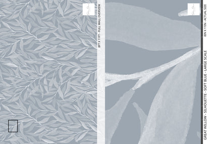 Great Willow - Silhouette - Soft Blue - Large Scale