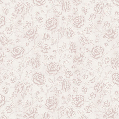 Magdalene Roses - Toile - Vintage Taupe Pink - Large Scale
