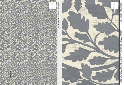 Oaks of Avalon - Silhouette - Texture - Navy Creme