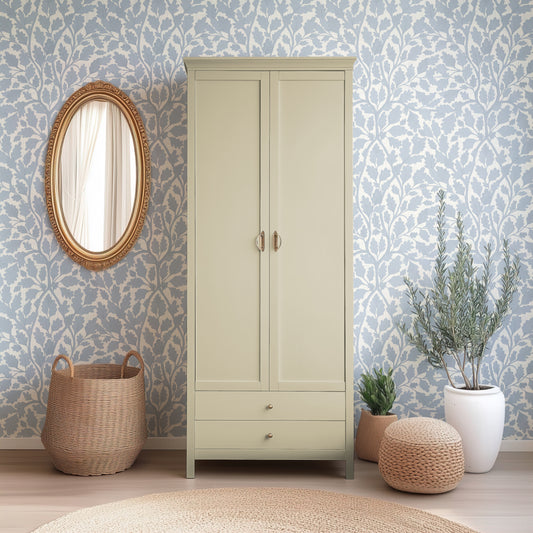 Oaks of Avalon - Silhouette - Texture - Sky Blue Off White