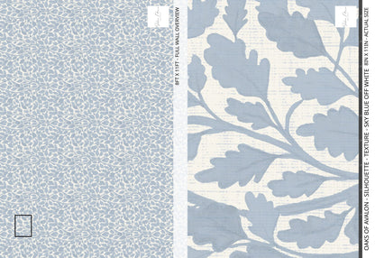 Oaks of Avalon - Silhouette - Texture - Sky Blue Off White