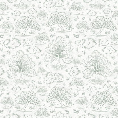Orchard Folklore Toile - Sea Green Texture