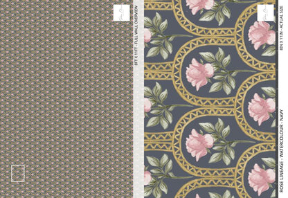 Rose Lineage - Watercolour - Navy