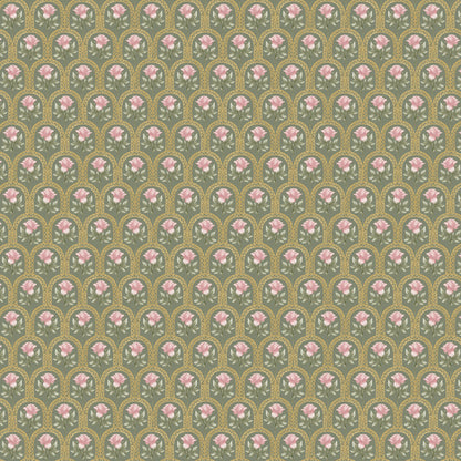 Rose Lineage - Watercolour - Sage Wallpaper