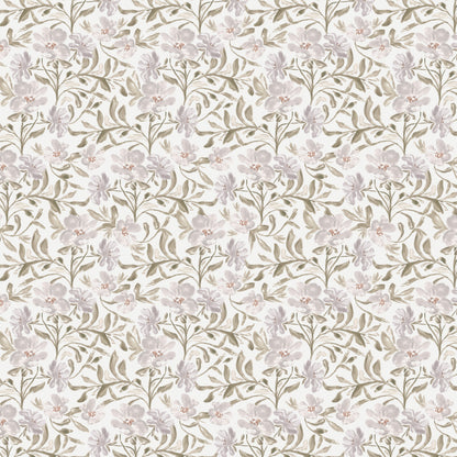Vintage Floral Vines - Rustic White