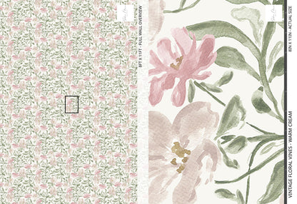 Vintage Floral Vines - Warm Cream